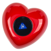 Palla cuore rosso decisionale in plastica con posizioni kamasutra