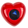 Palla cuore rosso decisionale in plastica con posizioni kamasutra