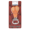Apribottiglie palle testicoli realistici in poliresina rosa carne cm 7 x 10