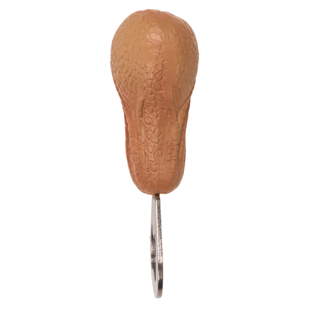Apribottiglie palle testicoli realistici in poliresina rosa carne cm 7 x 10