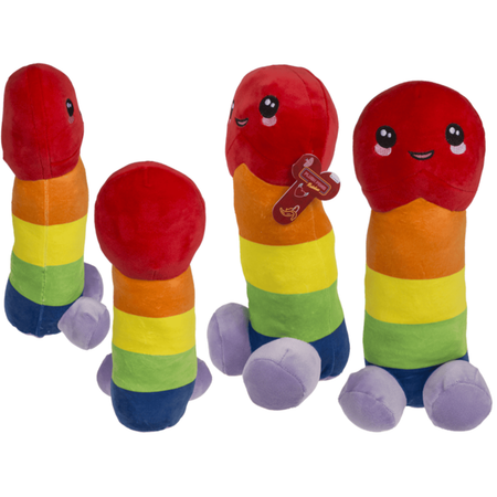 Pisello peluche simpatico in poliestere multicolore arcobaleno pride orgoglio LGBTQ+ 30 cm