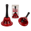CAMPANELLO ROSSO DA TAVOLO CON SCRITTA RING FOR SEX CM 13 X 7 CIRCA GADGET PER ADULTI ADDIO AL CELIBATO