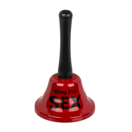 DISPLAY 12 PZ CAMPANELLO ROSSO DA TAVOLO CON SCRITTA RING FOR SEX CM 13 X 7 CIRCA GADGET PER ADULTI ADDIO AL CELIBATO