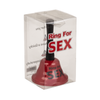 CAMPANELLO ROSSO DA TAVOLO CON SCRITTA RING FOR SEX CM 13 X 7 CIRCA GADGET PER ADULTI ADDIO AL CELIBATO
