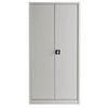 Armadio per ufficio operativo colore grigio chiaro con ante battenti colore grigio cm. 100x45x200h