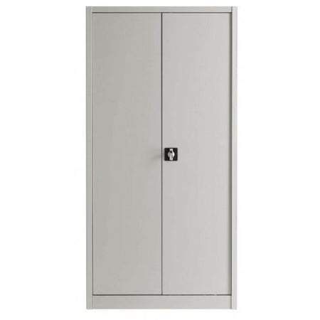 Armadio per ufficio operativo colore grigio chiaro con ante battenti colore grigio cm. 100x45x200h