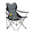 Sedia Pieghevole Campeggio Kit 2pz Salvaspazio e Borsa, Mare Giardino Pesca Grigio