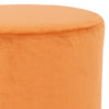 Pouf Poggiapiedi Velluto, Struttura Legno Base dorata 31x31x38cm Arancio