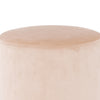 Pouf Poggiapiedi Velluto, Struttura Legno Base dorata 31x31x38cm Beige