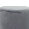 Pouf Poggiapiedi Velluto, Struttura Legno Base dorata 31x31x38cm Grigio