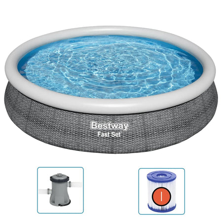 Piscina Rotonda Fuori Terra 366x76 cm con Pompa di Filtraggio Bestway