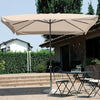 Ombrellone Giardino 3X2 MT Palo Centrale Tortora Air Vent Carrucola Protezione UV