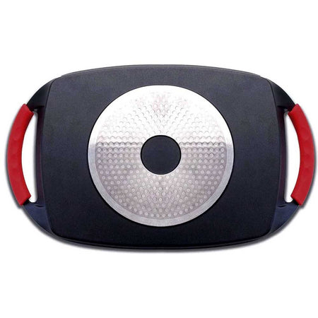 Bistecchiera in Alluminio Pressofuso 47x28cm Antiaderente Manici Silicone