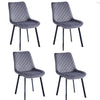 Sedia in Velluto Kit 4pz, Sala da Pranzo, Ristorante, Velluto Trapuntato, Ergonomica