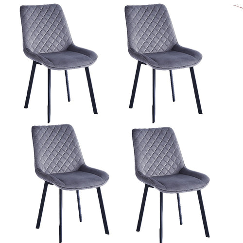 Sedia in Velluto Kit 4pz, Sala da Pranzo, Ristorante, Velluto Trapuntato, Ergonomica