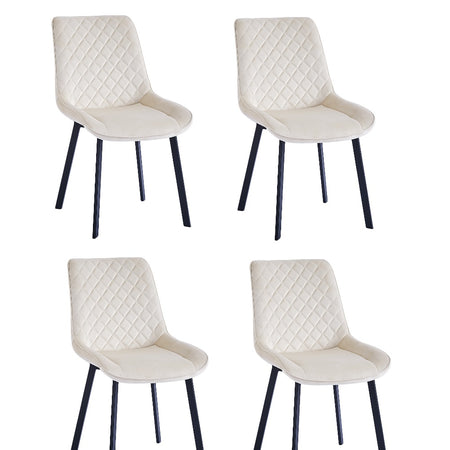 Sedia in Velluto Kit 4pz, Sala da Pranzo, Ristorante, Velluto Trapuntato, Ergonomica