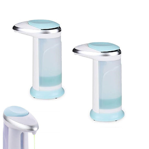 Dispenser Erogatore Automatico Kit 2pz Porta Sapone Liquido Infrarossi 330ml Casa Ufficio