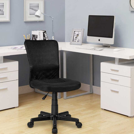Sedia Poltrona Scrivania Ufficio e Cameretta Girevole Traspirante Regolabile Nero