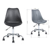 Sedia Poltrona Scrivania Base in Acciaio Ufficio Cameretta Design Moderno Nero