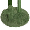 Tiragraffi Gioco Gatti, Graffiatoio Forma 3 Cactus con Pallina 34 x h59 cm Verde