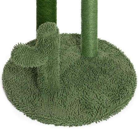 Tiragraffi Gioco Gatti, Graffiatoio Forma 3 Cactus con Pallina 34 x h59 cm Verde
