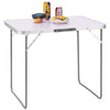 Tavolo PicNic Campeggio Alluminio 60x80 H68 cm Pieghevole Maniglia di Trasporto