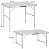 Tavolo PicNic Campeggio Alluminio 90x60 H70cm Pieghevole Valigetta 2altezze