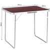 Tavolo PicNic Campeggio con Maniglia Effetto Legno 60x80 H68cm Pieghevole
