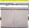Gazebo Professionale 3X4 mt Alluminio Impermeabile Zanzariera Laterale AntiUV Moka