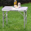 Tavolo PicNic Campeggio Alluminio 60x45 H50cm Pieghevole Valigetta 2 Altezze