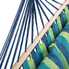 Amaca Giardino e Campeggio 2Posti Legno e Tessuto Pieghevole 345x150cm Blu Verde