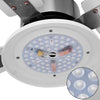 Ventilatore con Telecomando da Soffitto 4 Pale Luce LED  130 cm Bianco