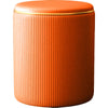 Pouf Contenitore Decorativo Inserti in Oro Seduta Morbida Porta oggetti h45cm Arancio