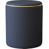 Pouf Contenitore Decorativo Inserti in Oro Seduta Morbida Porta oggetti h45cm Blu