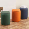 Pouf Contenitore Decorativo Inserti in Oro Seduta Morbida Porta oggetti h45cm Blu