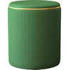 Pouf Contenitore Decorativo Inserti in Oro Seduta Morbida Porta oggetti h45cm Verde