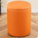 Pouf Contenitore Decorativo Inserti in Oro Seduta Morbida Porta oggetti h45cm Arancio