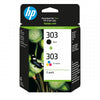 HP 303 2-PACK (3YM92AE) - BLACK + TRI-COLOR - CARTUCCIA ORIGINALE