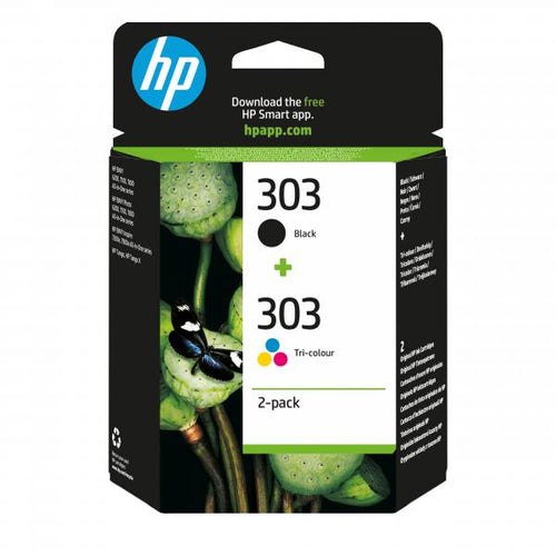 HP 303 2-PACK (3YM92AE) - BLACK + TRI-COLOR - CARTUCCIA ORIGINALE