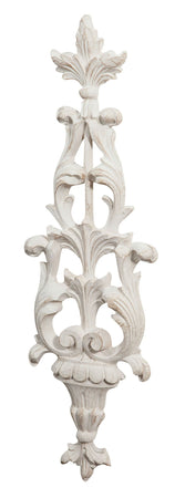 Biscottini Elegante Fregio Decorativo Legno Bianco Anticato Made Italy Biscottini 23x4x72