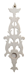 Biscottini Elegante Fregio Decorativo Legno Bianco Anticato Made Italy Biscottini 23x4x72