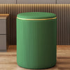 Pouf Contenitore Decorativo Inserti in Oro Seduta Morbida Porta oggetti h45cm Verde