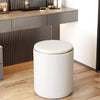 Pouf Contenitore Decorativo Inserti in Oro Seduta Morbida Porta oggetti h45cm Beige