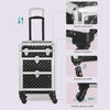 Trolley Lavoro Make up Alluminio Porta Trucco Estetista Beauty 4 Ruote Nero