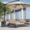 Ombrellone da Giardino Palo laterale 3Mt Beige Palo Alluminio e Manovella