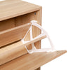 Scarpiera Bassa in Legno Mobile Salvaspazio 90.5x12.5 H46cm Oak 8Paia di Scarpe