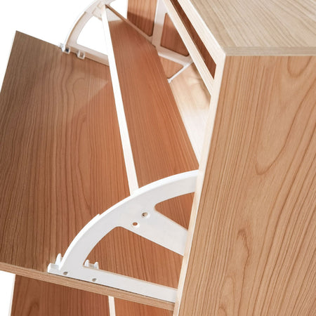 Scarpiera 3Ante Salvaspazio Doppia Profondità Maniglia Colore Quercia 63x24x115cm