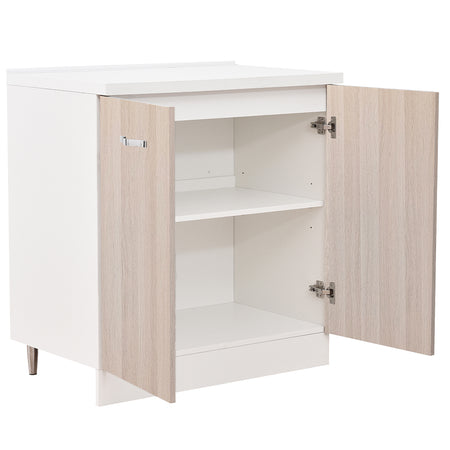 Mobile Cucina Base 2 Ante Componibile in Legno Colore Olmo 80x50 H85cm