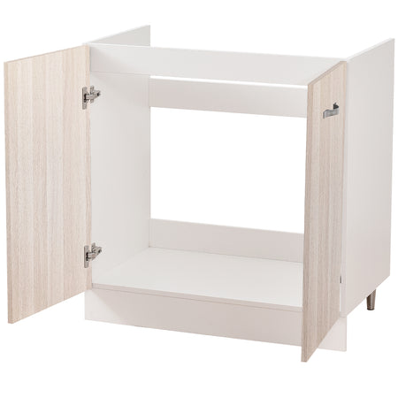 Mobile Cucina Sottolavello Componibile in Legno Colore olmo con 2 Ante 80cm