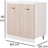 Mobile Cucina Base 2 Ante Componibile in Legno Colore Olmo 80x50 H85cm